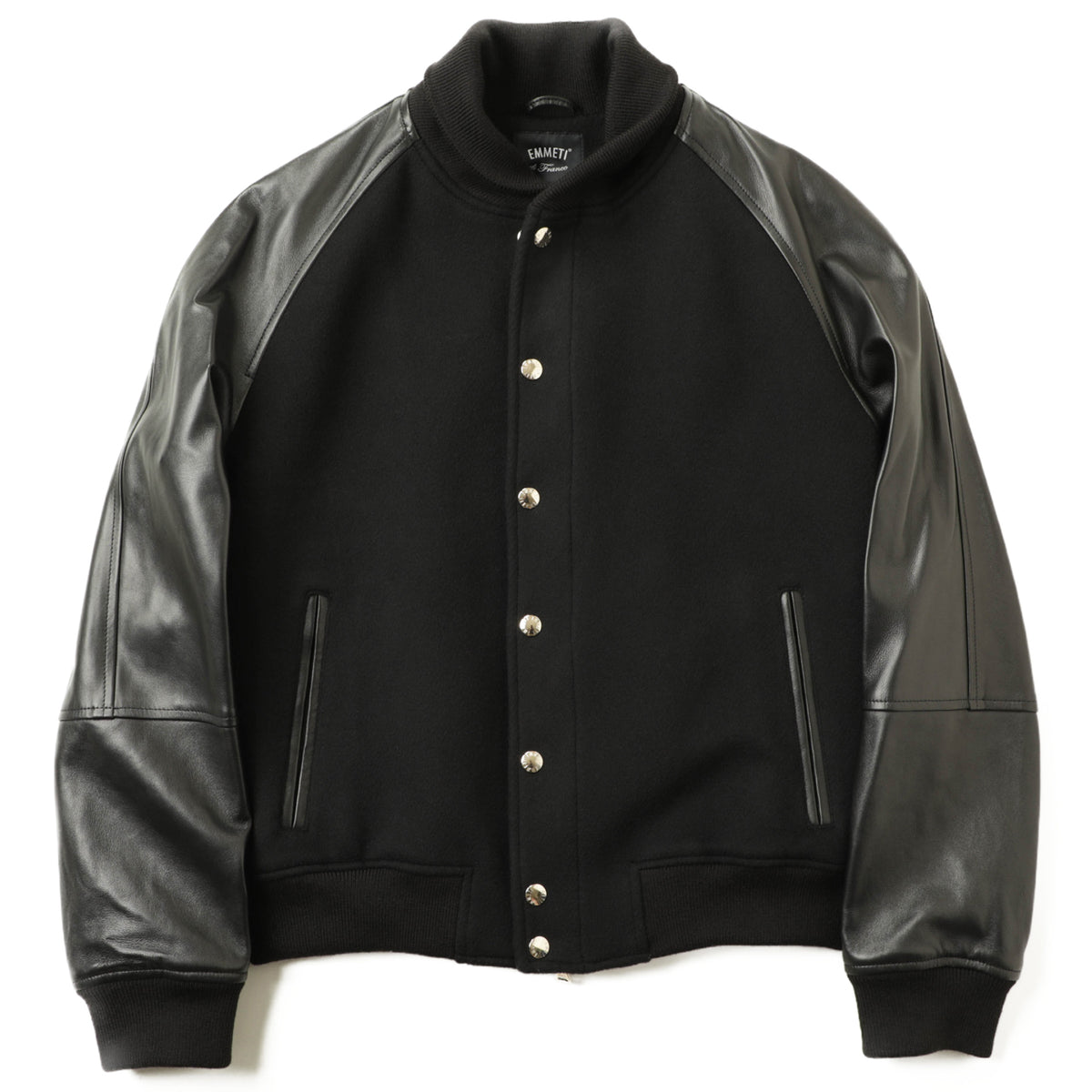 【菅原靴店完全別注!】【GOLD仕様】EMMETI NILO エンメティ ニーロ ゴールド レザー ウール カシミヤ スタジャン NERO ブラック