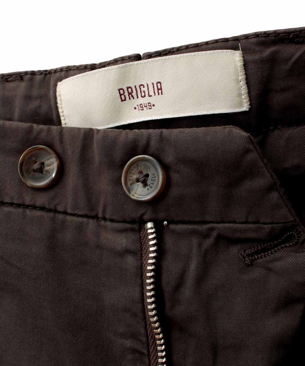 BRIGLIA 1949 BG07 コットンストレッチ ワンプリーツ テーパードパンツ【B.R.CHANNELご紹介モデル】