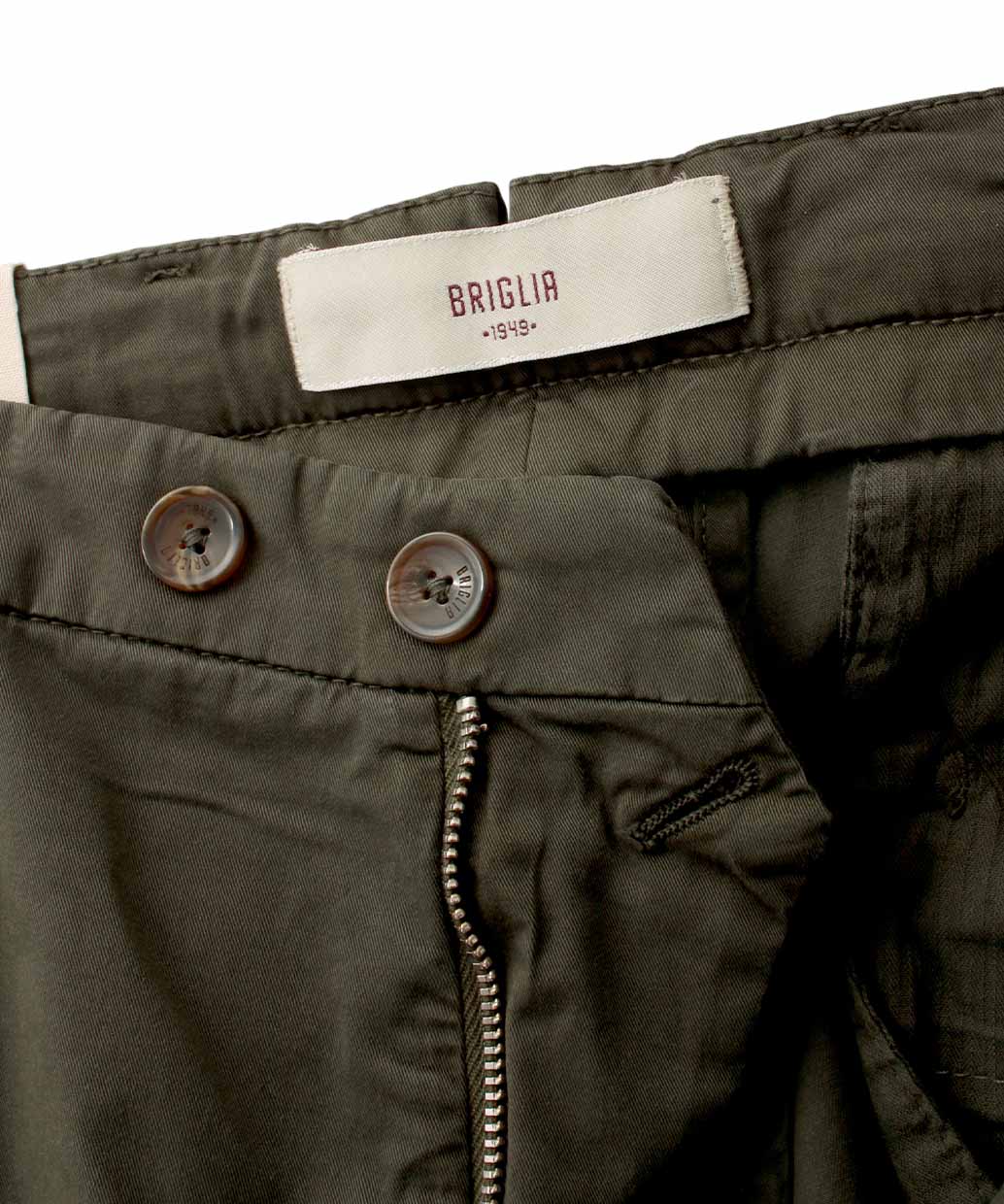 BRIGLIA 1949 BG07 コットンストレッチ ワンプリーツ テーパードパンツ【B.R.CHANNELご紹介モデル】