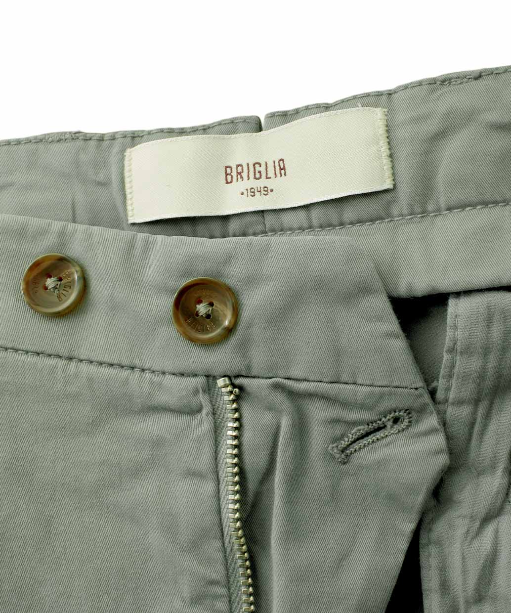 BRIGLIA 1949 BG07 コットンストレッチ ワンプリーツ テーパードパンツ【B.R.CHANNELご紹介モデル】