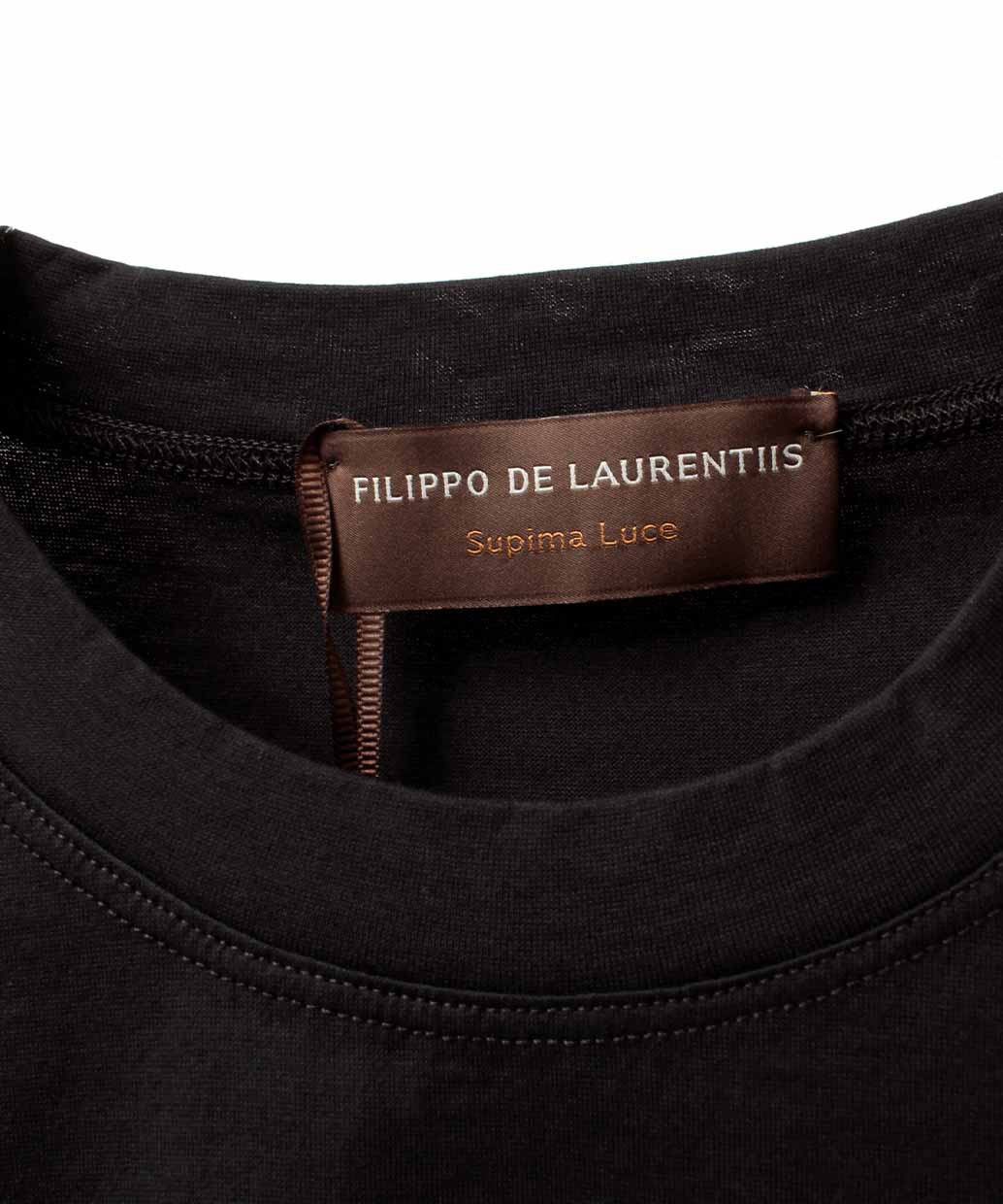 FILIPPO DE LAURENTIIS スーピマコットン ショートスリーブ クルーネックTシャツ【B.R.CHANNELご紹介モデル】