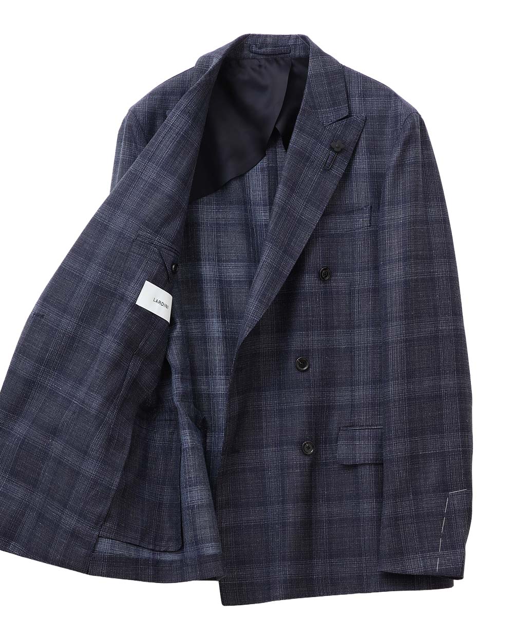 LARDINI Loro Piana ウールシルクリネン ダブル ジャケット ICONIC