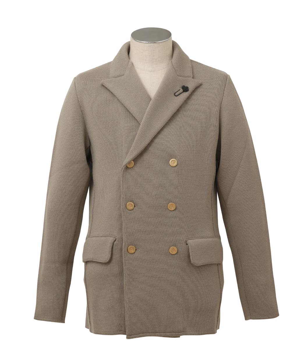 LARDINI ウールニット ダブル ジャケット