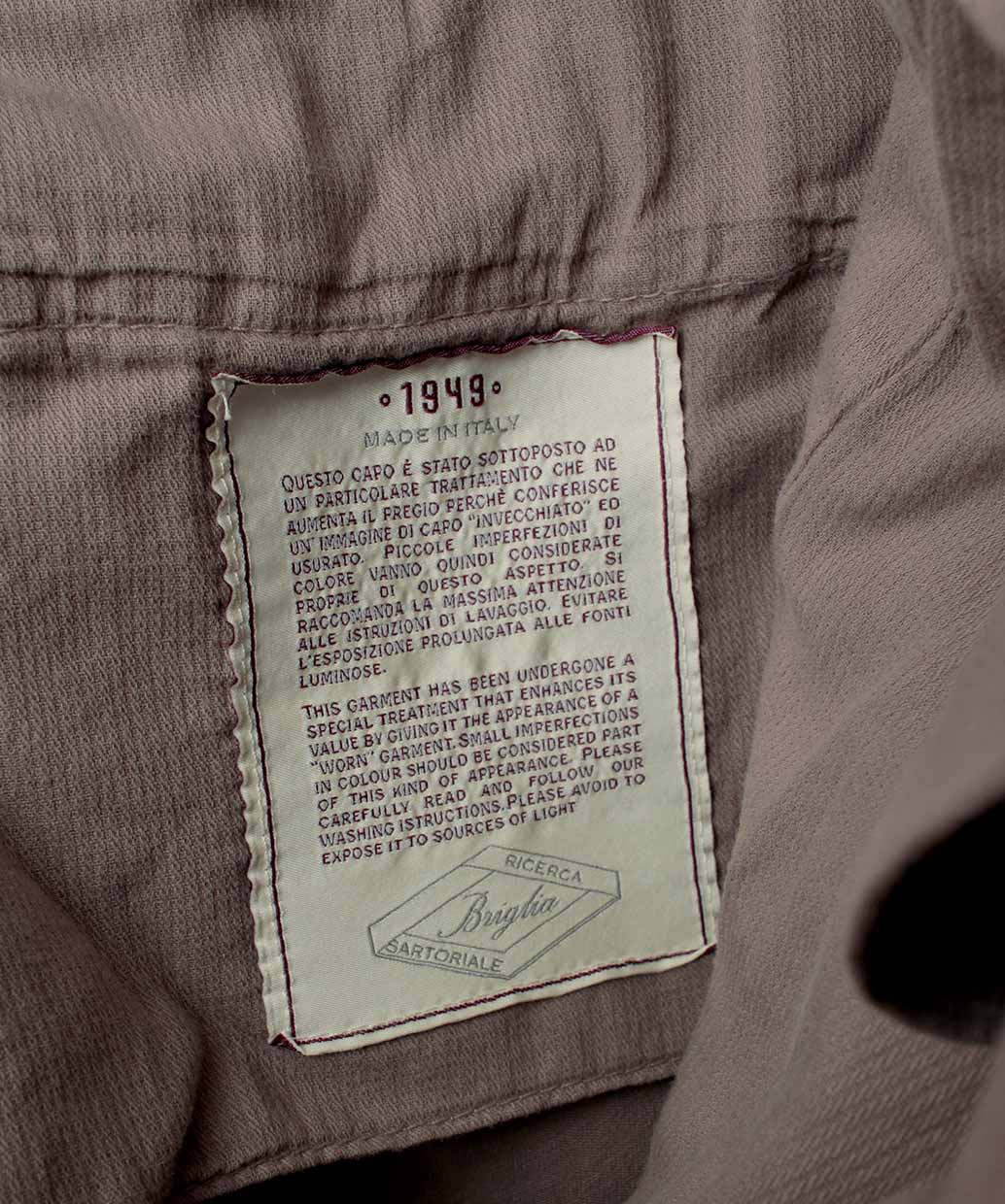 BRIGLIA 1949〈ブリリア 1949〉BG07 コットンストレッチ ワンプリーツ テーパードパンツ