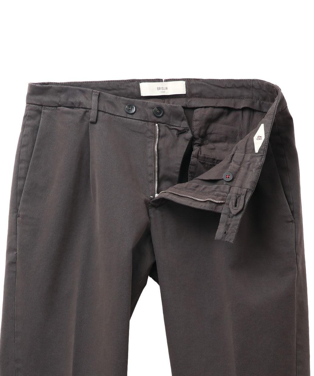 BRIGLIA 1949〈ブリリア 1949〉BG07 コットンストレッチ ワンプリーツ テーパードパンツ