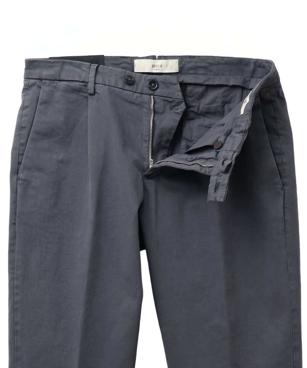 BRIGLIA 1949〈ブリリア 1949〉BG07 コットンストレッチ ワンプリーツ テーパードパンツ