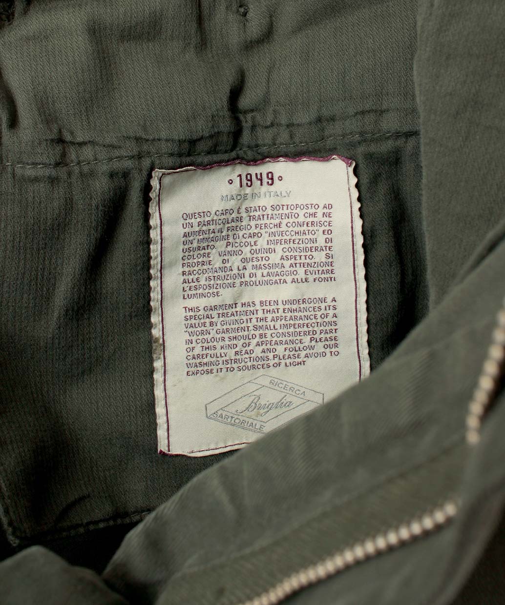 BRIGLIA 1949〈ブリリア 1949〉BG07 コットンストレッチ ワンプリーツ テーパードパンツ