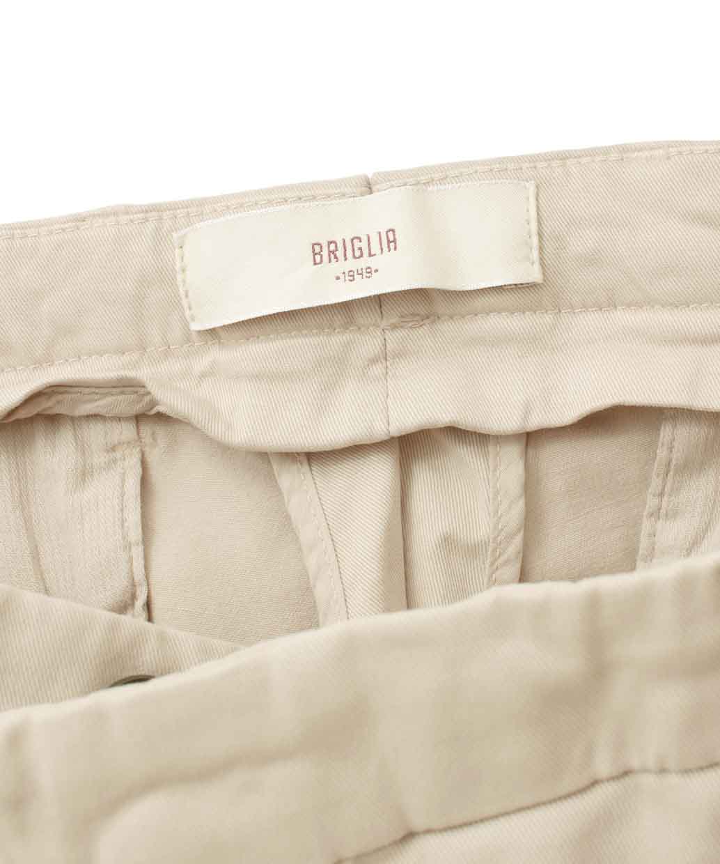 BRIGLIA 1949 BG07 コットン ストレッチ ワンプリーツ パンツ【B.R.CHANNELご紹介モデル】【干場氏モデル】