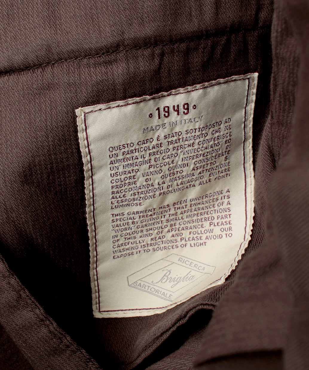 BRIGLIA 1949 BG07 コットン ストレッチ ワンプリーツ パンツ【B.R.CHANNELご紹介モデル】【干場氏モデル】