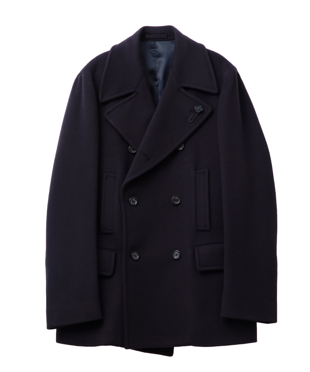 LARDINI〈ラルディーニ〉 ウールメルトン ピーコート