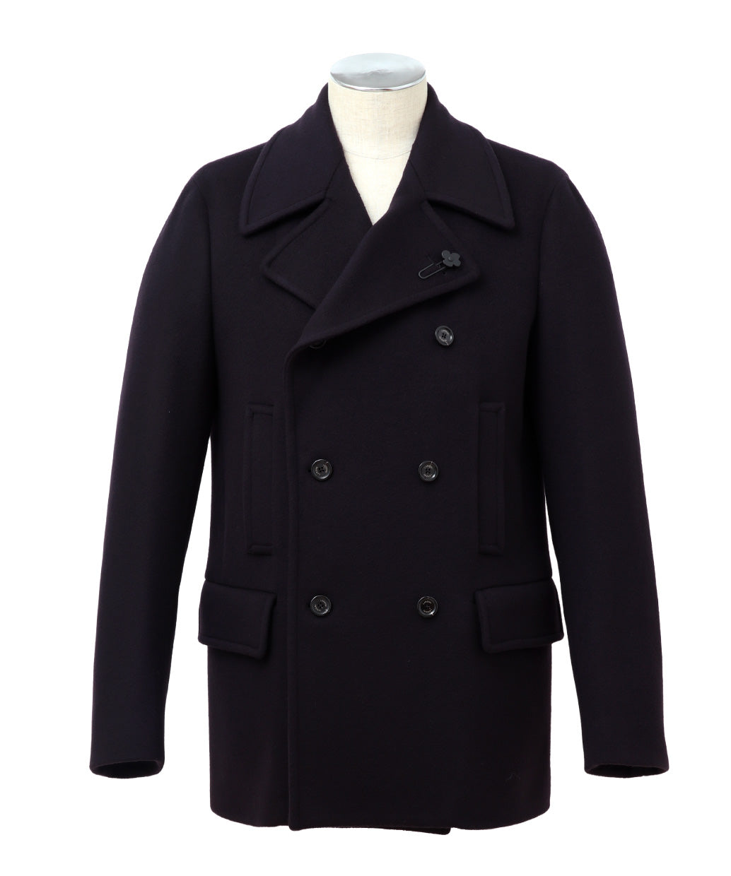 LARDINI〈ラルディーニ〉 ウールメルトン ピーコート