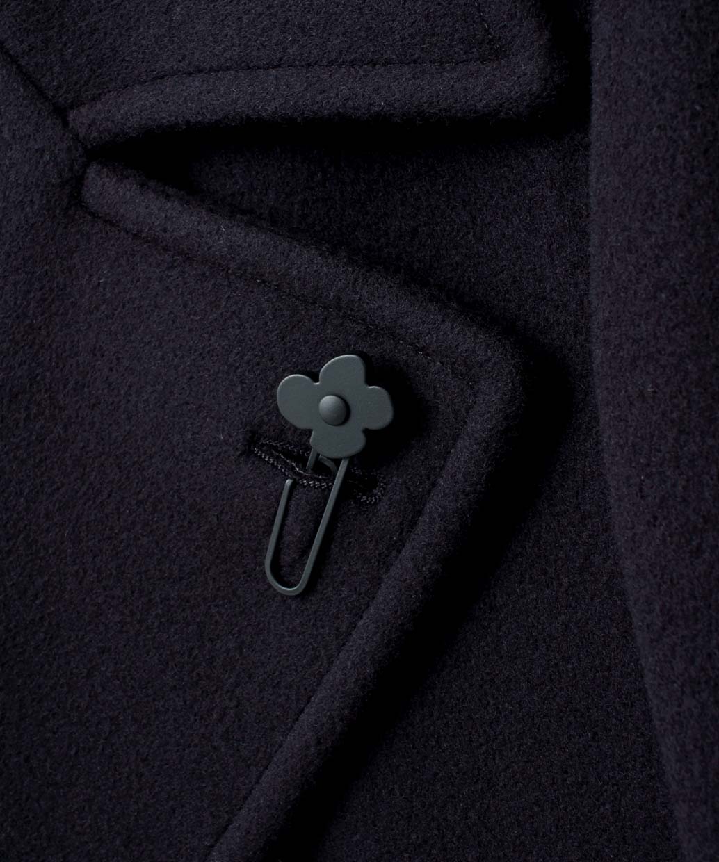 LARDINI〈ラルディーニ〉 ウールメルトン ピーコート