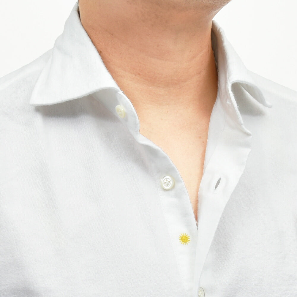 Giannetto(ジャンネット) コットンライトネルセミワイドカラーシャツ SLIM FIT/513600L81 11052002109