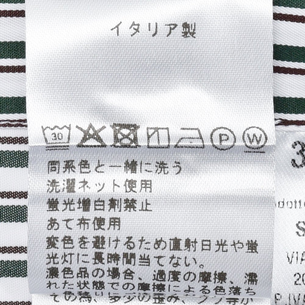 Finamore(フィナモレ) LUIGIルイジ/BALIバーリ コットンシックシンストライプワイドカラーシャツ M0675 11052004039