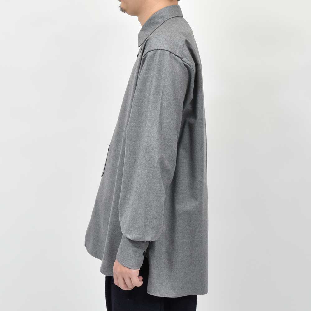 la favola(ラファーヴォラ) ウールフランネルシャツ BIG SHIRT S10 11052400146