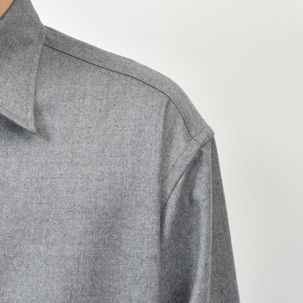 la favola(ラファーヴォラ) ウールフランネルシャツ BIG SHIRT S10 11052400146