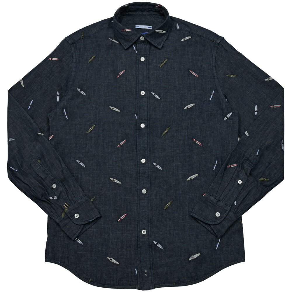 JACOB COHEN(ヤコブコーエン) Sports Collection ウォッシュドコットンデニムシャツ 226-31402 11055001052