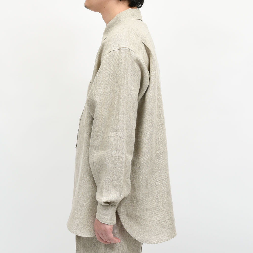 moncao(モンサオ) リネンプルオーバーシャツ M021380-LN 11061400172