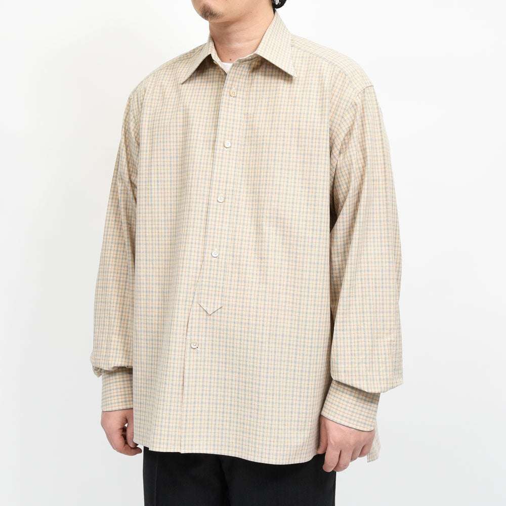 la favola(ラファーヴォラ) コットンチェックシャツ BIG SHIRT S10 11061401146