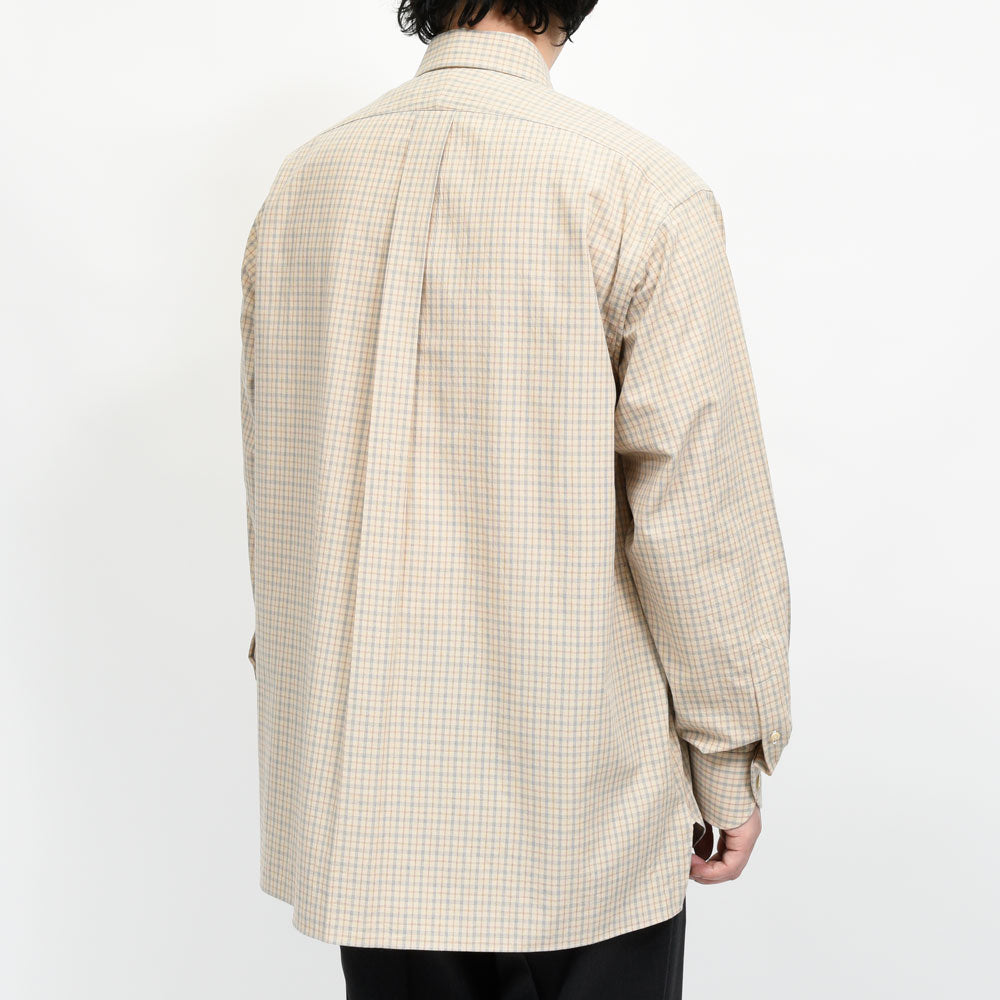 la favola(ラファーヴォラ) コットンチェックシャツ BIG SHIRT S10 11061401146