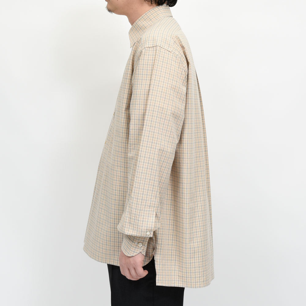 la favola(ラファーヴォラ) コットンチェックシャツ BIG SHIRT S10 11061401146