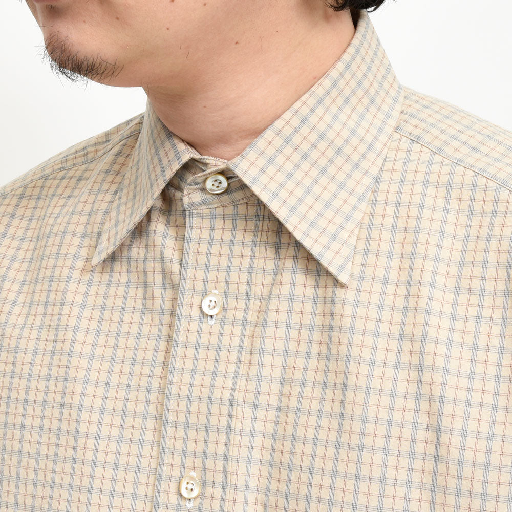 la favola(ラファーヴォラ) コットンチェックシャツ BIG SHIRT S10 11061401146