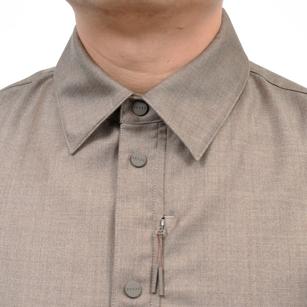 SEASE(シーズ)NEW GATE SHIRT ウールギャバジンオーバーシャツ SI039TN700 11062016039