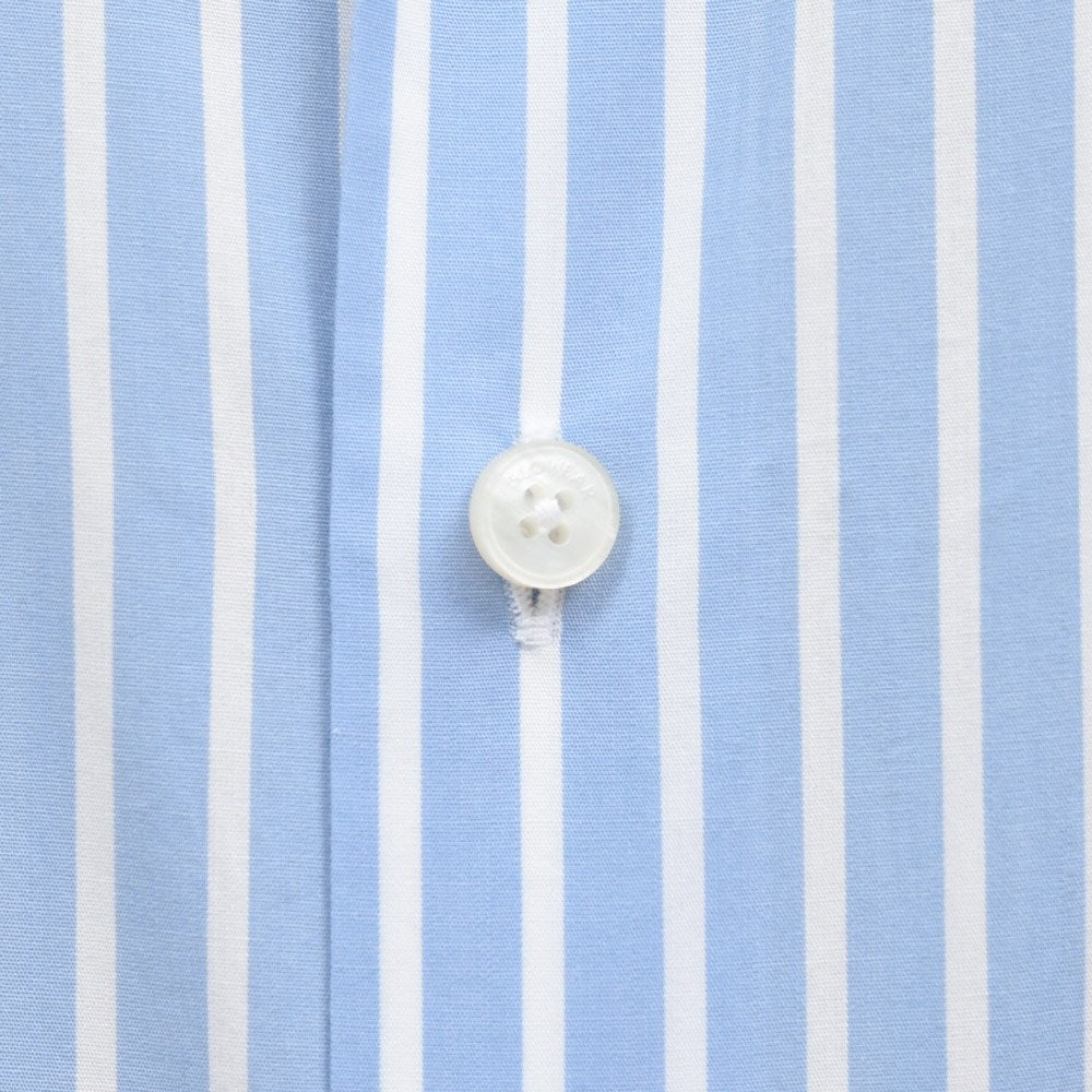 GLANSHIRT(グランシャツ) コットンブロードストライプセミワイドカラーシャツ 476-51404(M) 11065301052