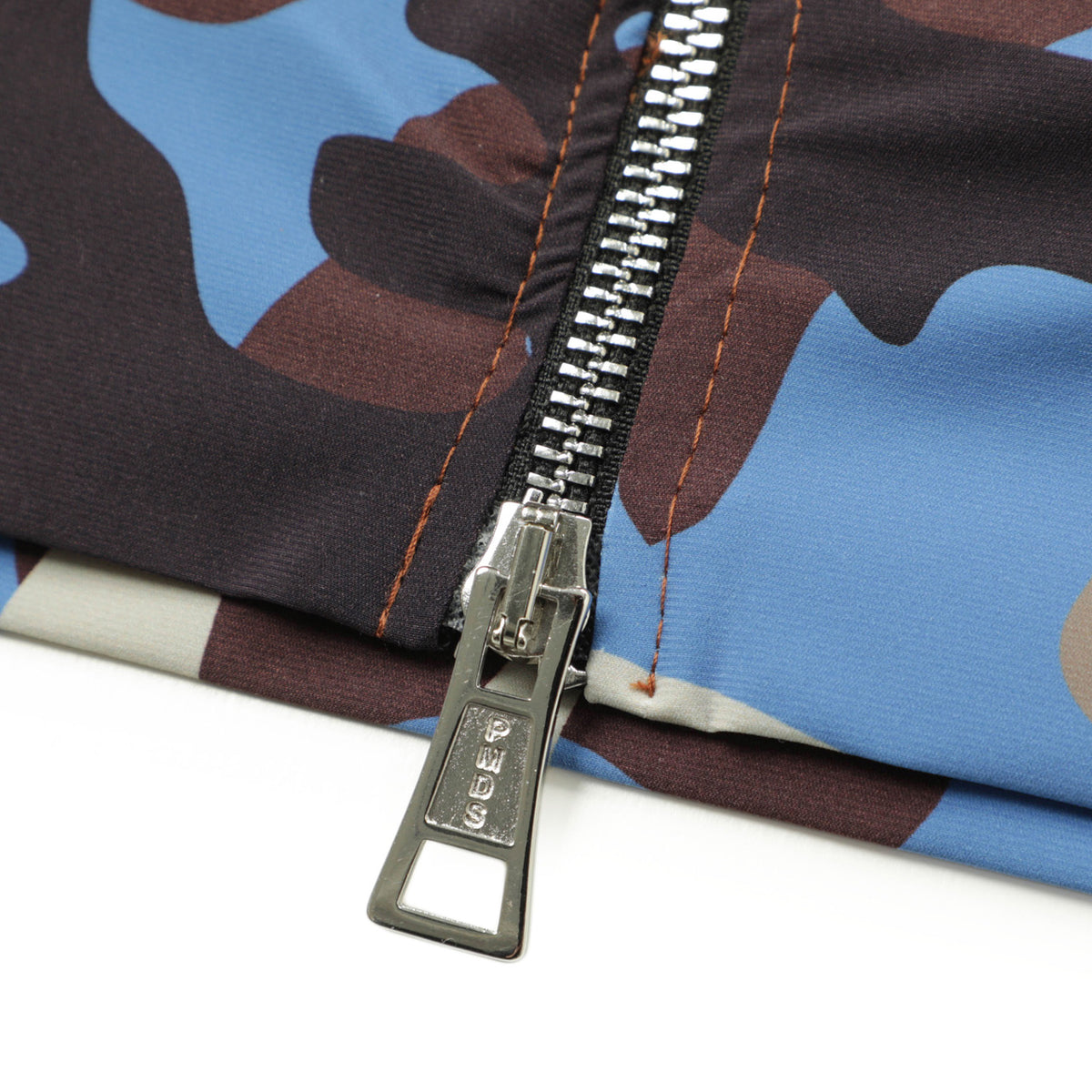 ピーエムディーエス/ カモフラ柄 ナイロン フーデッド ジップアップ ストレッチ ジャージーパーカー / INVISI FL GEO /525AW V01/ブルーカモ