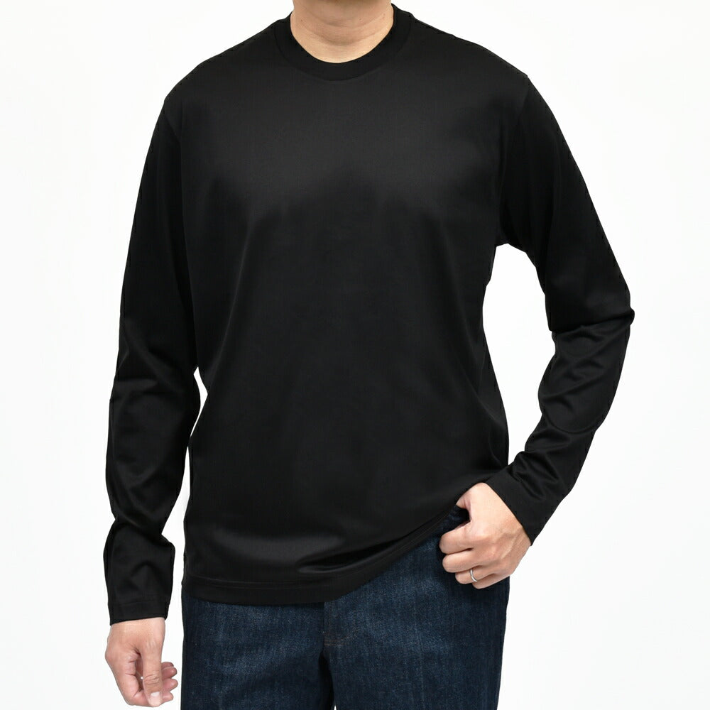 Stefan Brandt(シュテファン ブラント) コットンフライスL/Sクルーネックカットソー ELI LA SUPER 60/884-52641005 12056004065