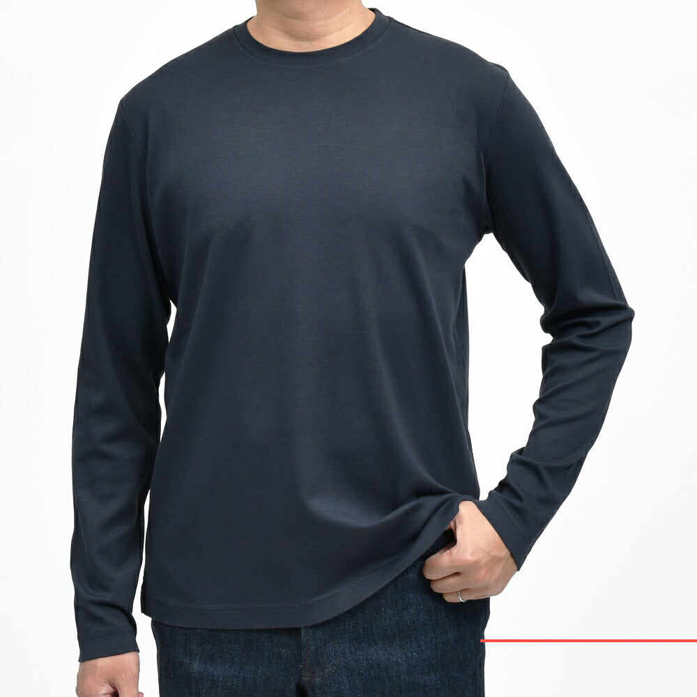 ZANONE(ザノーネ) コットンダブルジャージクルーネックカットソー T-SHIRT ML/SLIM FIT/815234/ZM338/43701(M) 12056300052