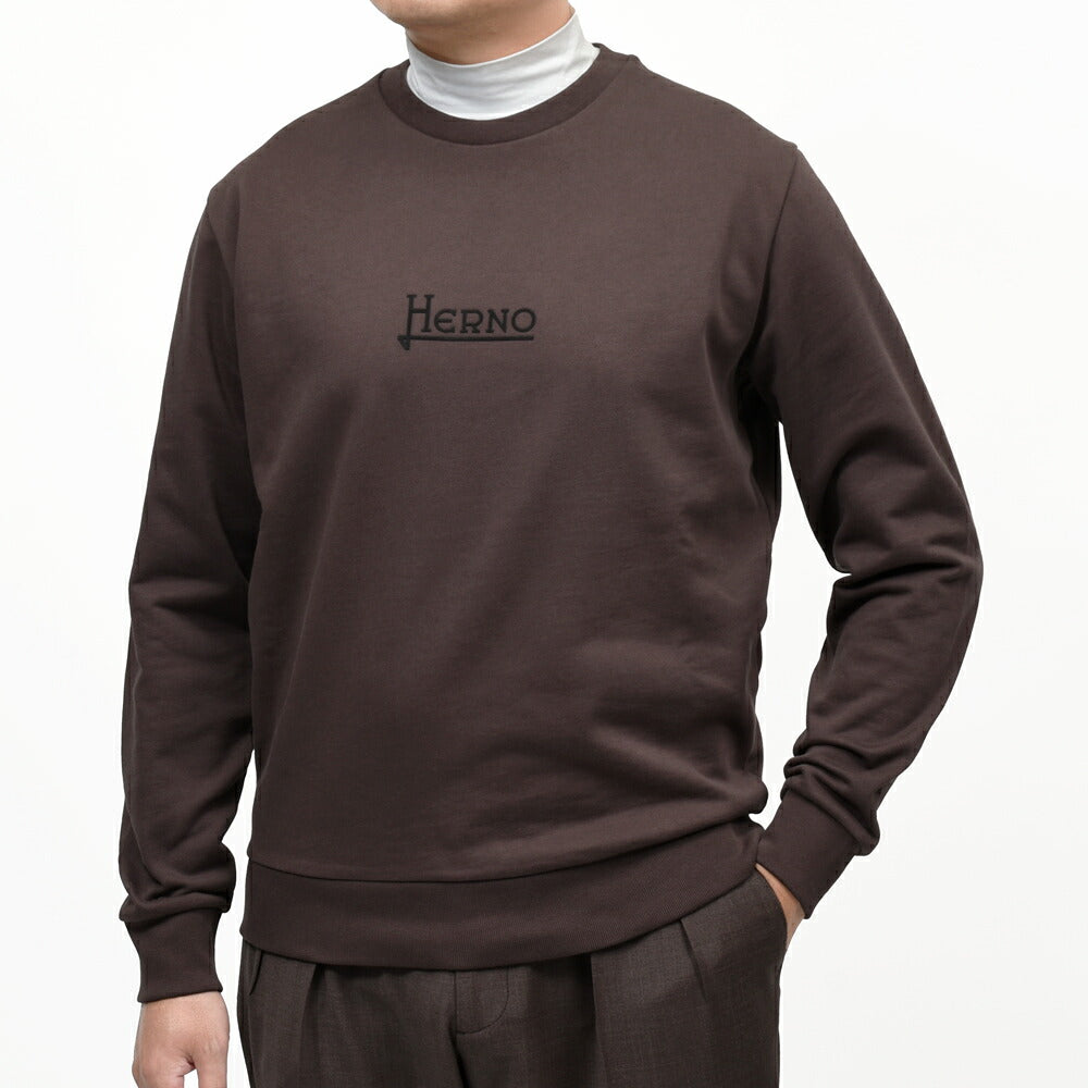 HERNO(ヘルノ) RESORTリゾート コットンクルーネックロゴスウェット JG00049UR-52113 12062600132