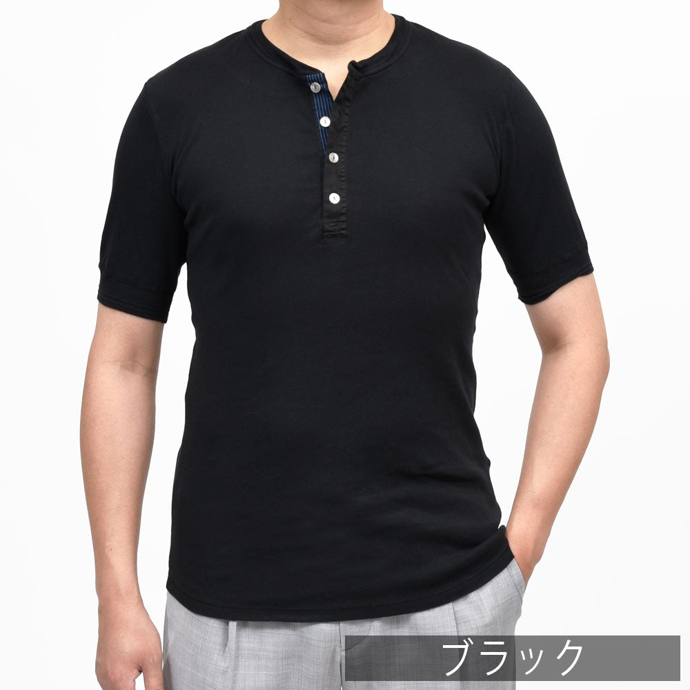 Schiesser(シーサー) オーガニックコットンフライスS/Sヘンリーネックカットソー KARL-HEINZ 12161000113