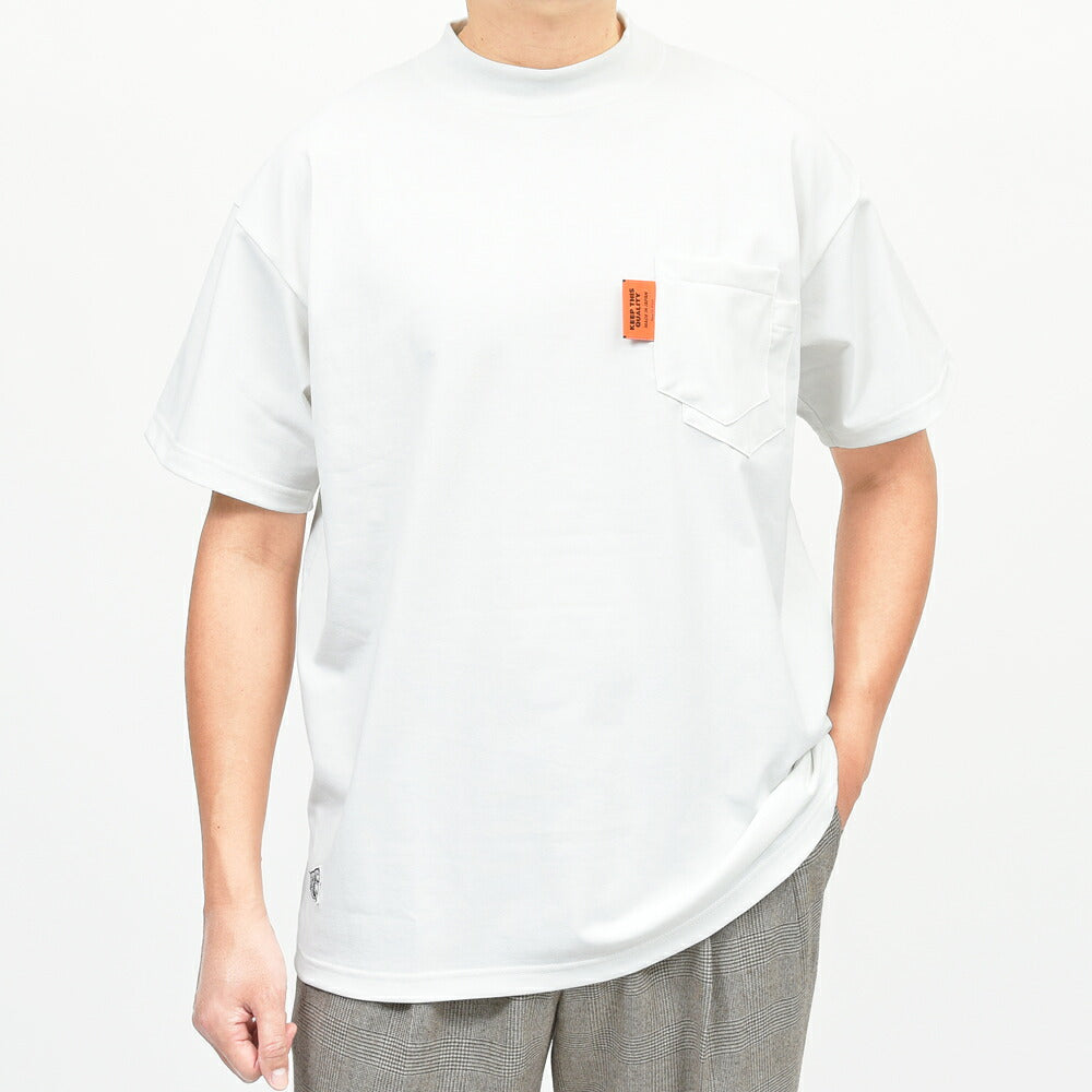 ALWAYS OUT OF STOCK(オールウェイズ アウト オブ ストック) ポリエステルS/Sモックネックカットソー 4501 12152600140