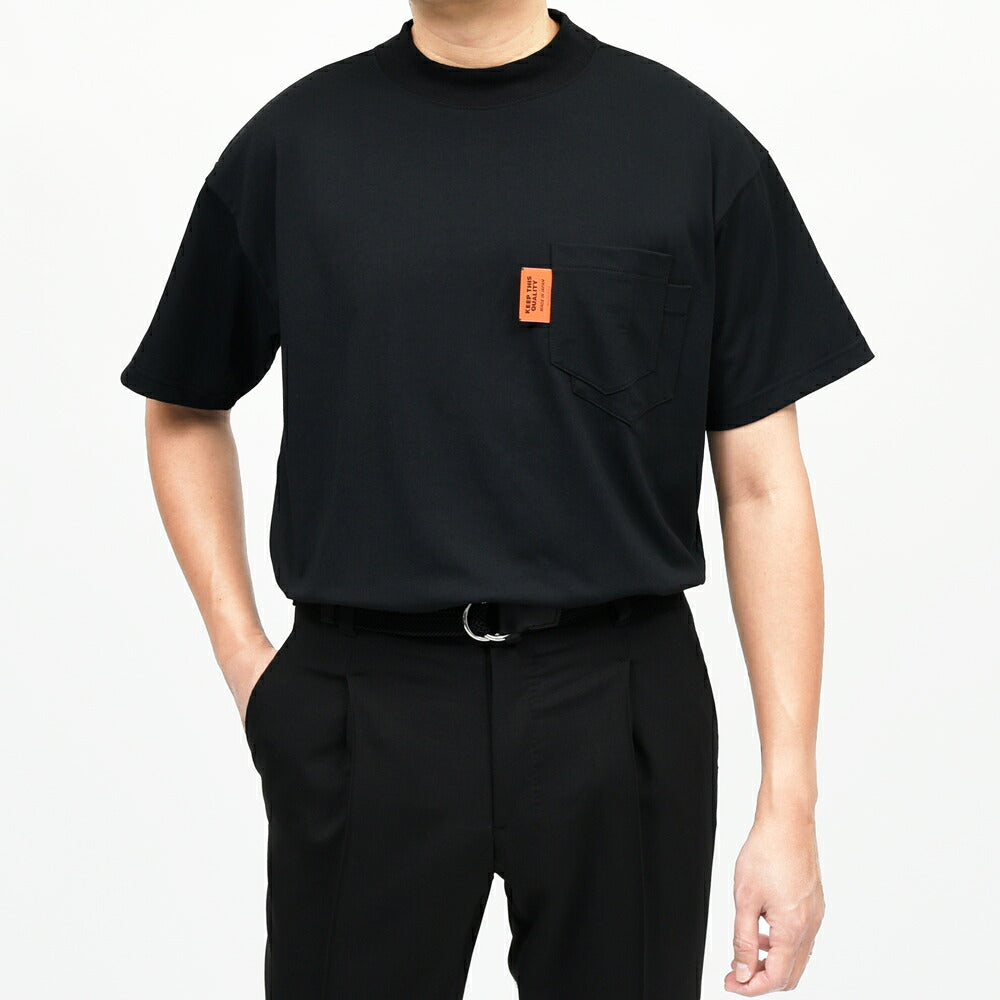 ALWAYS OUT OF STOCK(オールウェイズ アウト オブ ストック) ポリエステルS/Sモックネックカットソー 4501 12152600140