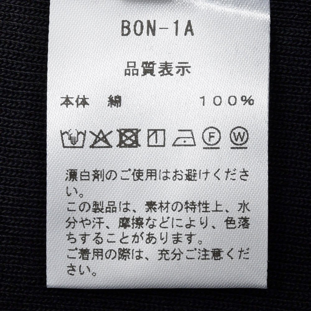 Bonfil(ボンフィル) コットンヘヴィーフライスS/Sクルーネックカットソー BON-1A 12161000172