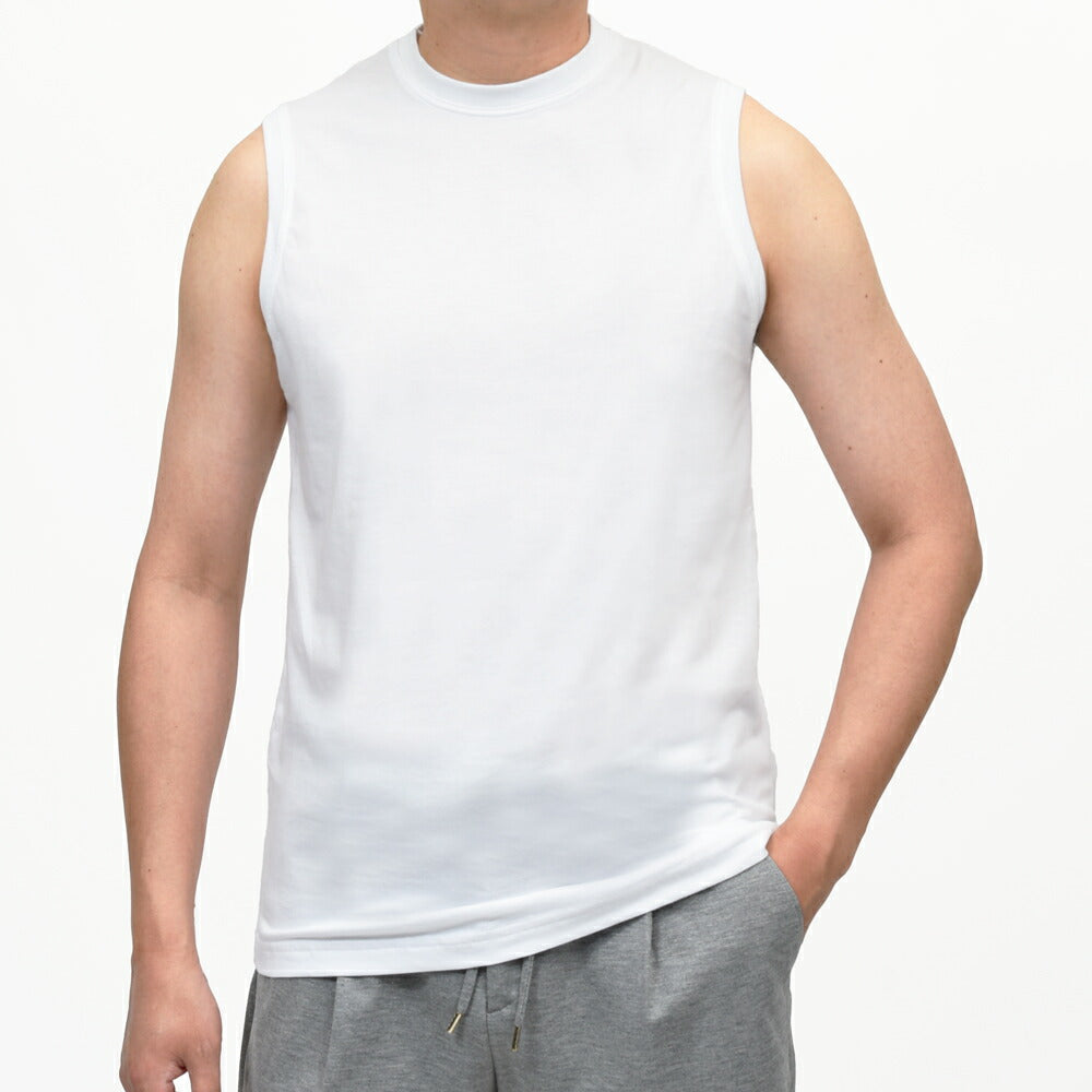 Schiesser(シーサー) コットン天竺ノースリーブクルーネックカットソー AMERICAN T-SHIRT SINGLET(2packs) 12161001113