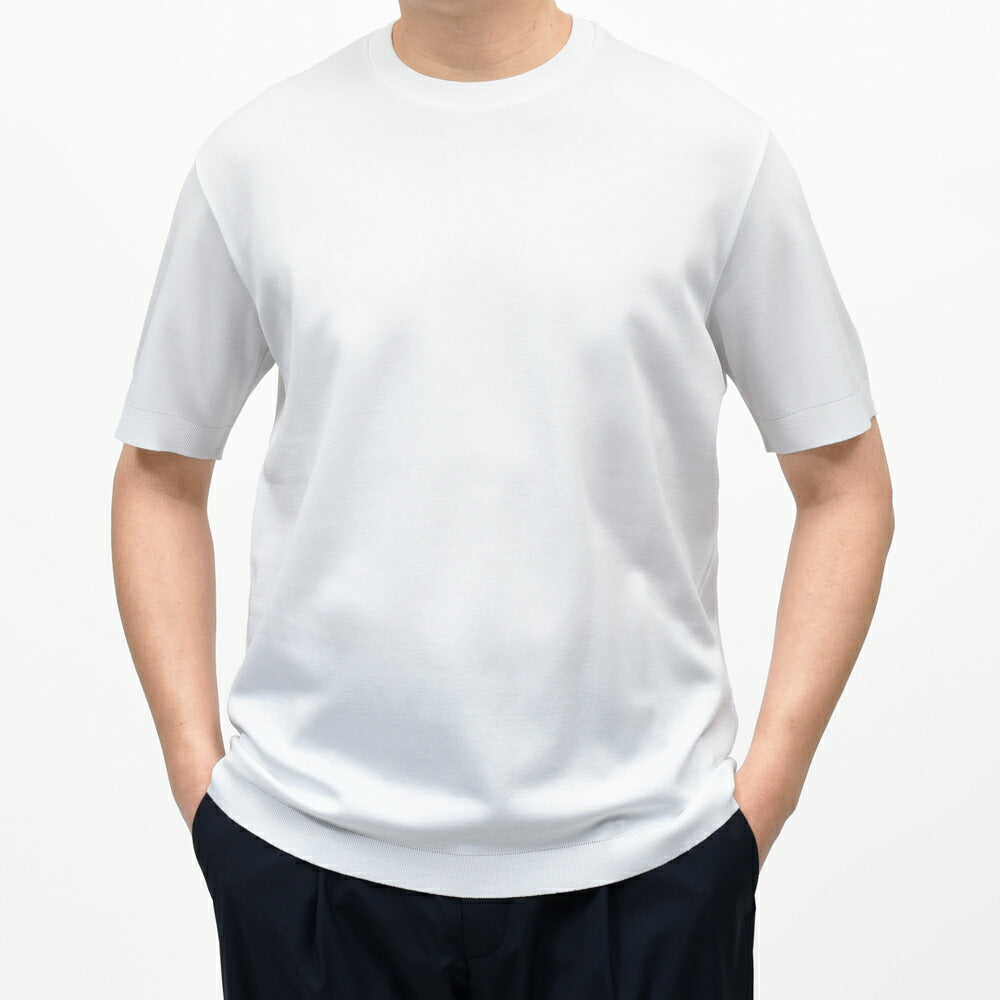 HERNO(ヘルノ) コットンニットエフェクトジャージS/Sクルーネックカットソー JG000206U-52059 12161001132
