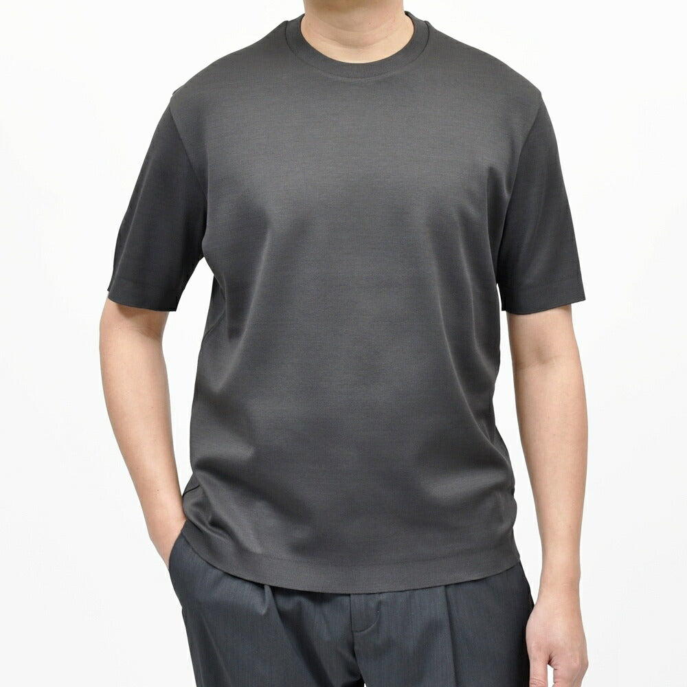 HERNO(ヘルノ) コットンニットエフェクトジャージS/Sクルーネックカットソー JG000206U-52059 12161001132