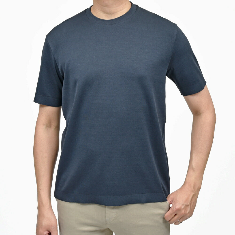 HERNO(ヘルノ) コットンニットエフェクトジャージS/Sクルーネックカットソー JG000206U-52059 12161001132