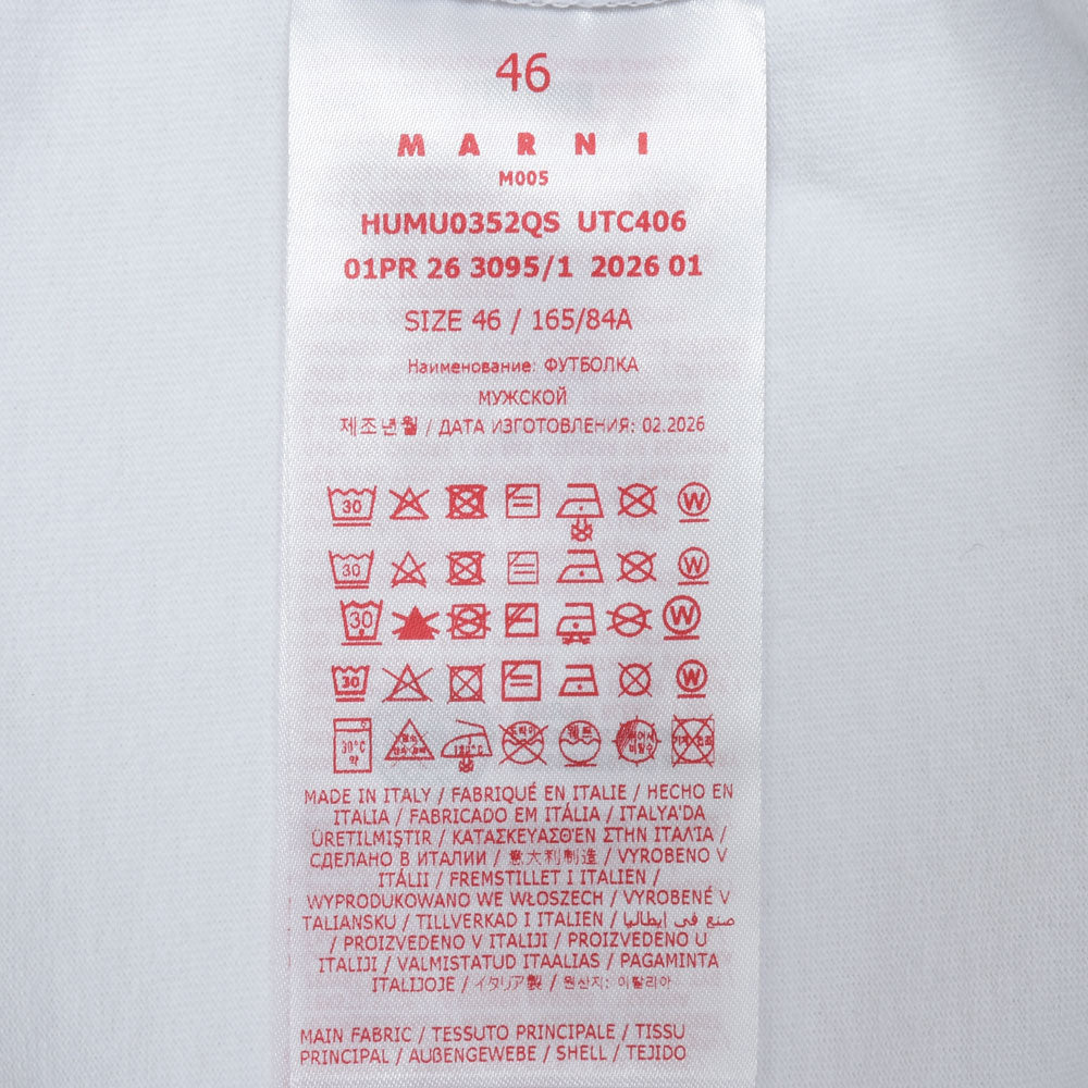 MARNI(マルニ) コットンクルーネックS/Sカットソー HUMU0352QS UTC406 12161403138