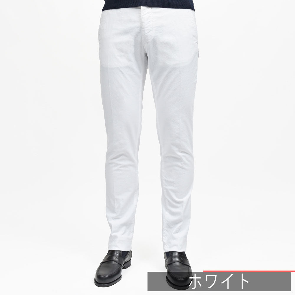 INCOTEX SLACKS(インコテックス スラックス) SLIM FIT ガーメントダイオーガニックコットンストレッチチノテーパードパンツ 18S100-4611E/41544 13052000052