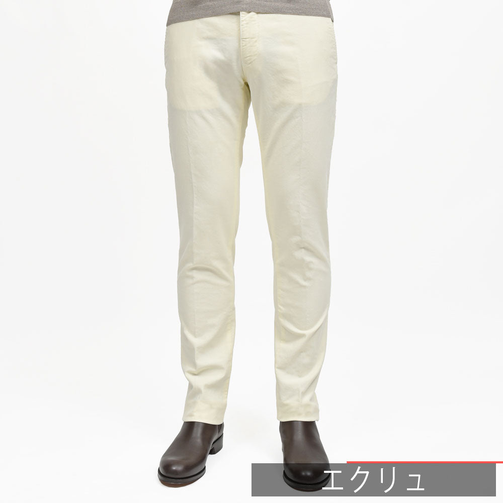 INCOTEX SLACKS(インコテックス スラックス) SLIM FIT ガーメントダイオーガニックコットンストレッチチノテーパードパンツ 18S100-4611E/41544 13052000052