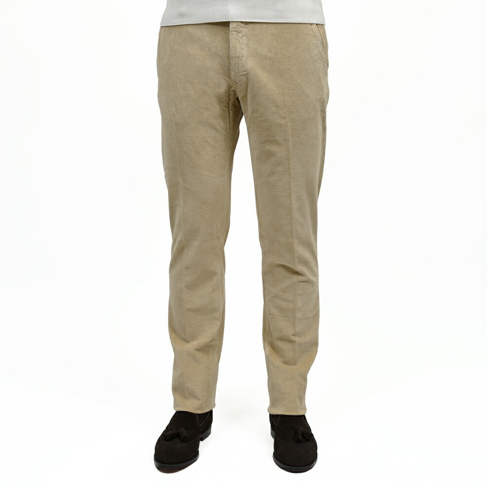 INCOTEX SLACKS(インコテックス スラックス) SLIM FIT ウォッシュドストレッチコットンコーデュロイテーパードパンツ 18S100-4687A/21509 13052002052