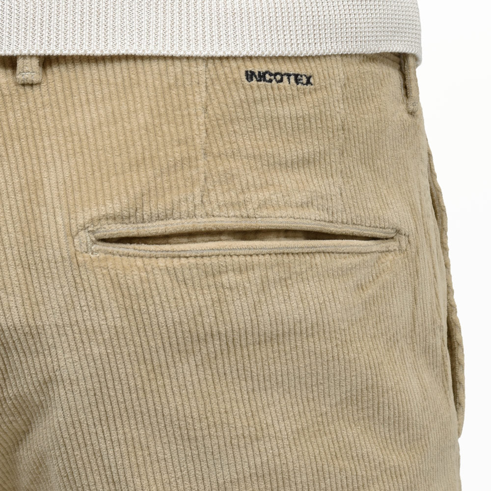 INCOTEX SLACKS(インコテックス スラックス) SLIM FIT ウォッシュドストレッチコットンコーデュロイテーパードパンツ 18S100-4687A/21509 13052002052