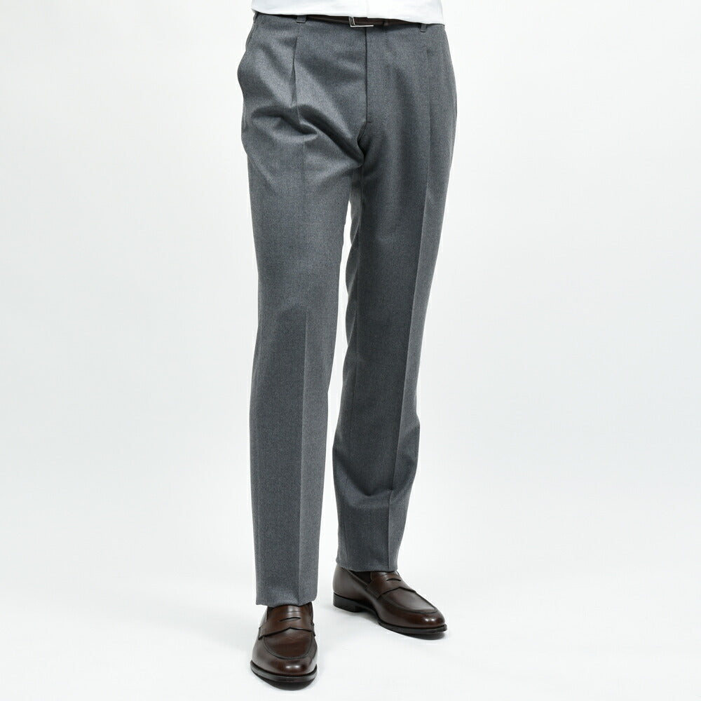 IGARASHI TROUSERS(五十嵐トラウザーズ) ウールストレッチサキソニー1プリーツパンツ / テーパード 13052234187