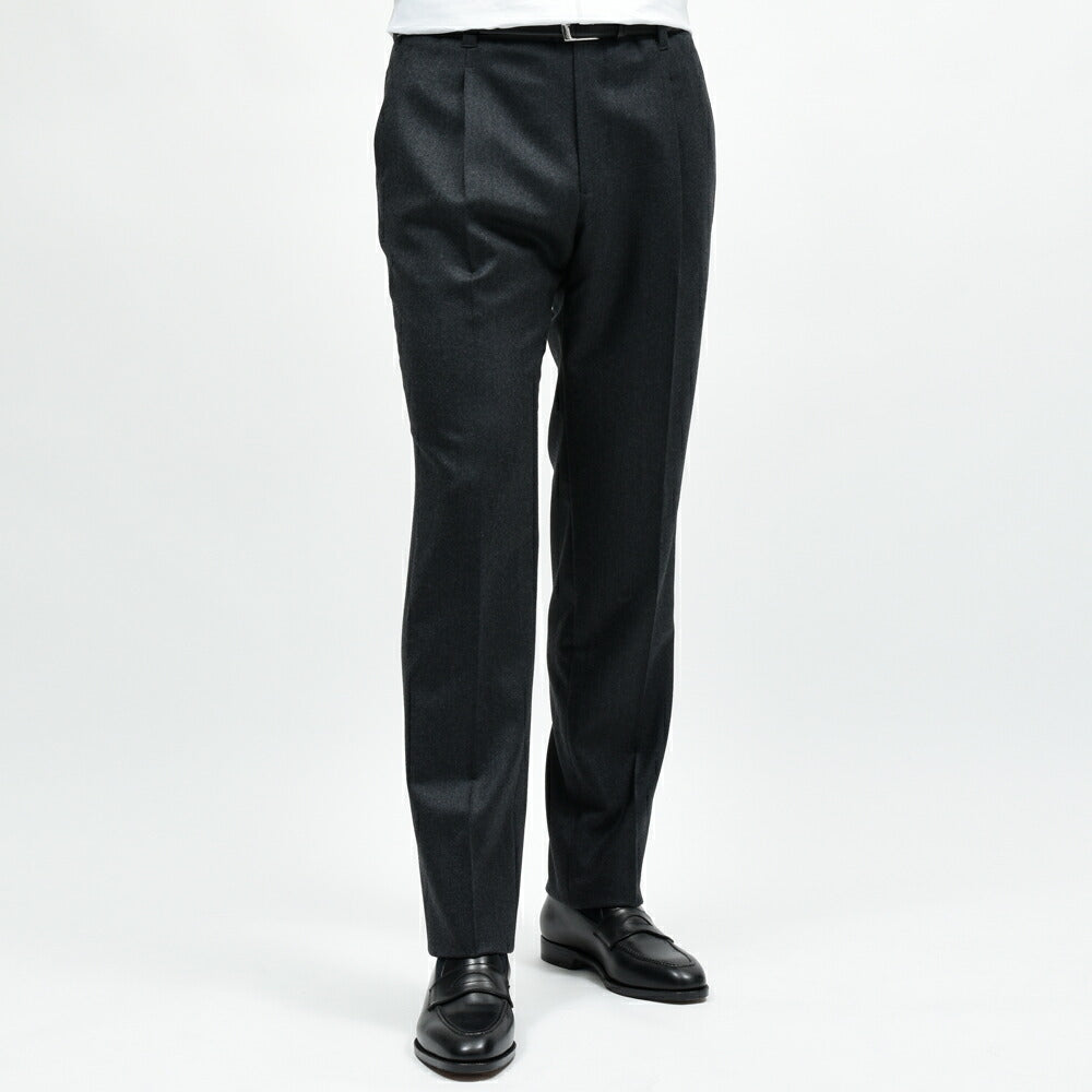 IGARASHI TROUSERS(五十嵐トラウザーズ) ウールストレッチサキソニー1プリーツパンツ / テーパード 13052234187