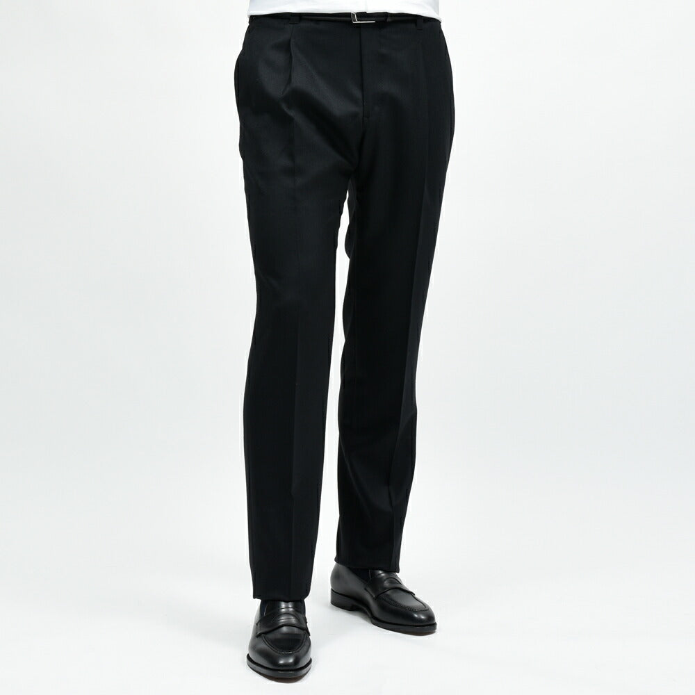 IGARASHI TROUSERS(五十嵐トラウザーズ) ウールストレッチサキソニー1プリーツパンツ / テーパード 13052234187