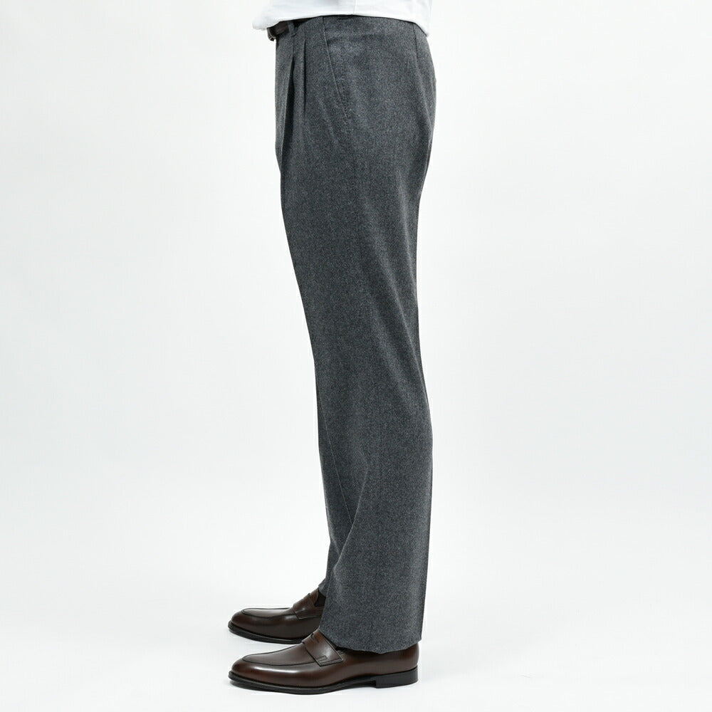 IGARASHI TROUSERS(五十嵐トラウザーズ) ウールフランネル2プリーツパンツ / ストレート / VITALE BARBERIS CANONICO 13052236187