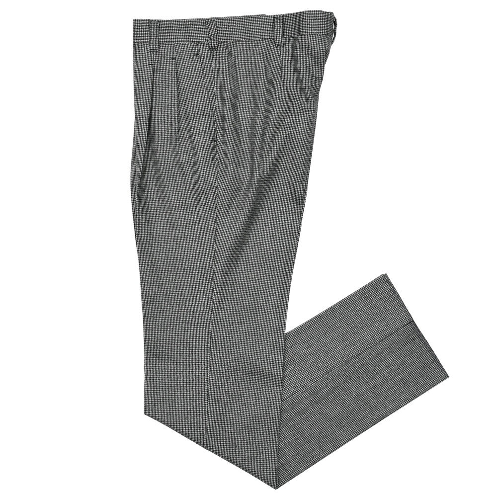 IGARASHI TROUSERS(五十嵐トラウザーズ) ウールハウンドトゥース2プリーツパンツ / ストレート / William Halstead 13052237187